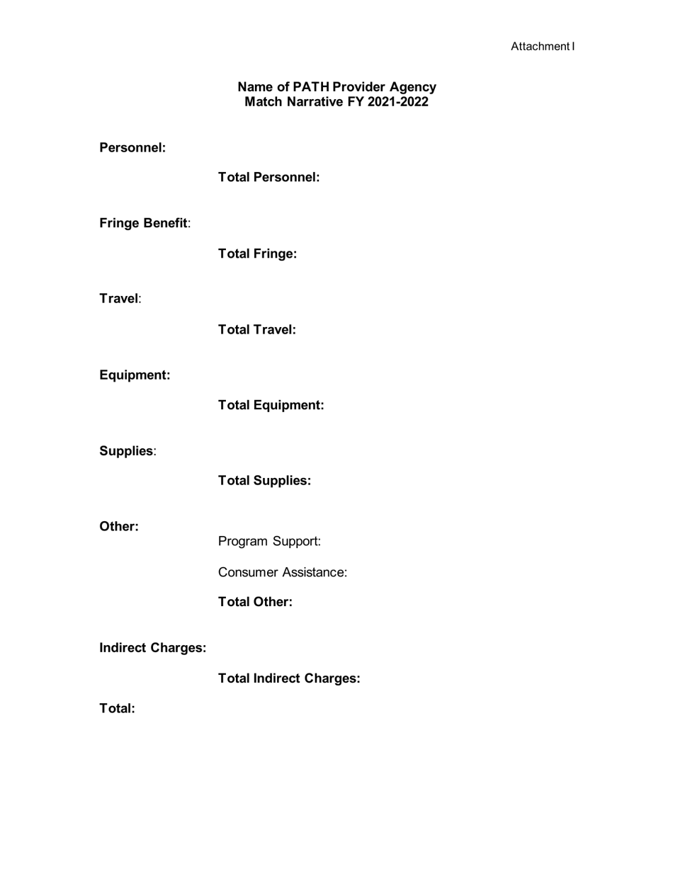 Attachment I Match Narrative - North Carolina, Page 1