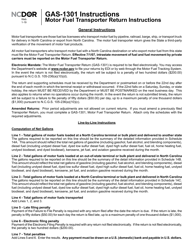 Instructions for Form GAS-1301 Motor Fuels Transporter Return - North Carolina