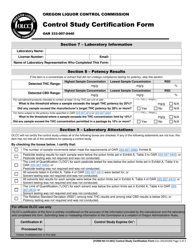 Form MJ CS-001 Control Study Certification Form - Oregon, Page 4