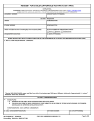 50 SW Form 2 &quot;Request for Cable/Conveyance Routing Assistance&quot;