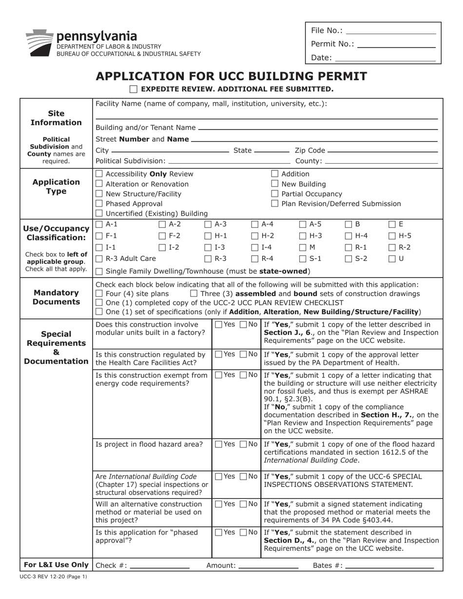 Form UCC-3 Download Fillable PDF or Fill Online Application for Ucc ...