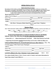 Registration Application for Animal Rescue, Shelter, Broker, or Remote Sales - Rhode Island, Page 2