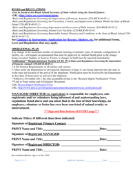 Registration Application for Animal Rescue, Shelter, Broker, or Remote Sales - Rhode Island, Page 8