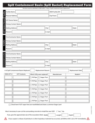 Spill Containment Basin (Spill Bucket) Replacement Form - Rhode Island, Page 2