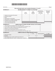 Form SC1101 B Bank Tax Return - South Carolina, Page 3