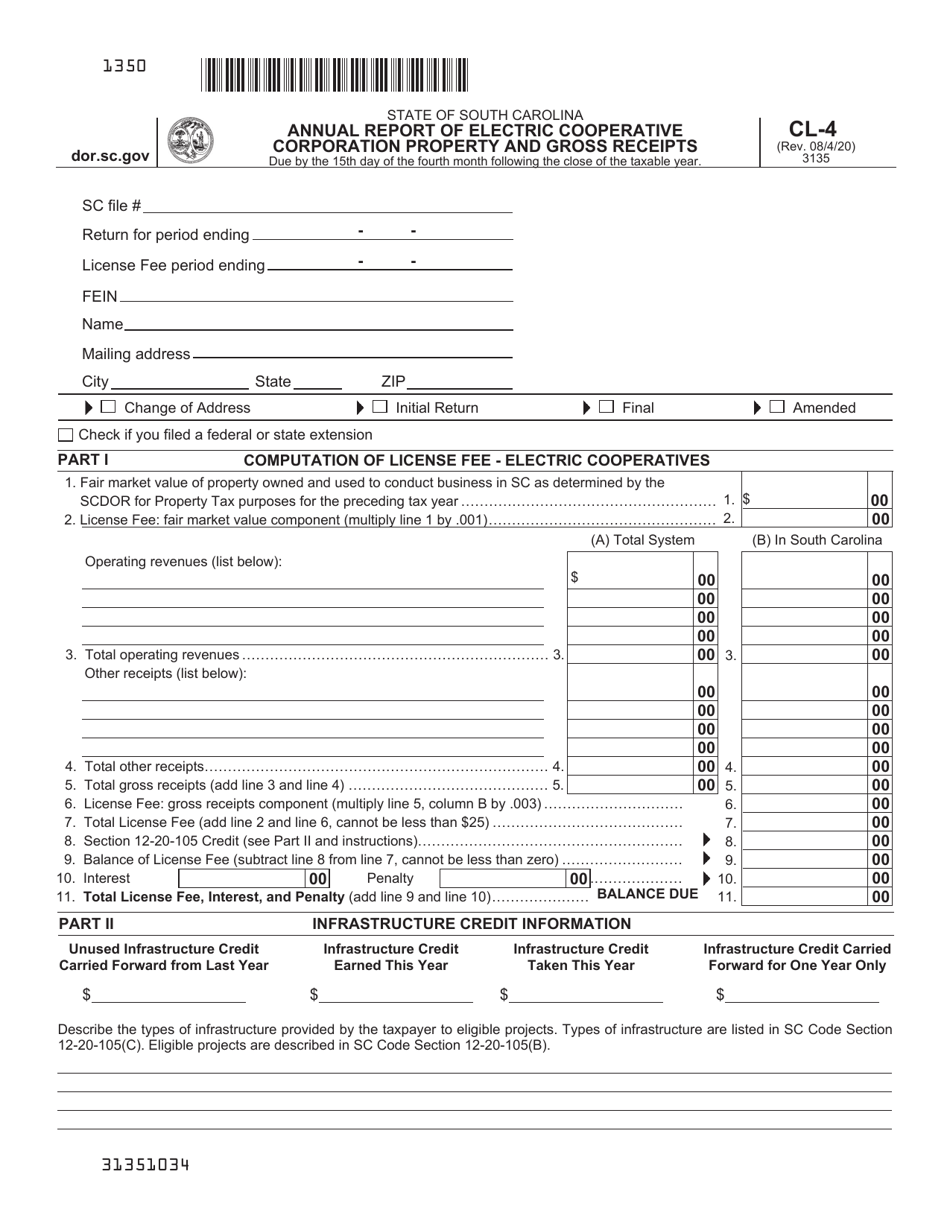 Form Cl 4 Download Printable Pdf Or Fill Online Annual Report Of