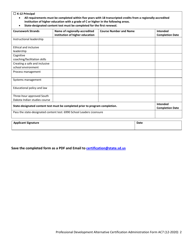 Form AC7 Professional Development Plan - South Dakota, Page 2