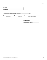 Form FIN502 Notice of Change of Control - Texas, Page 2