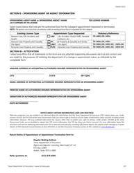 Form FIN501 Notice of Appointment or Appointment Termination - Texas, Page 2