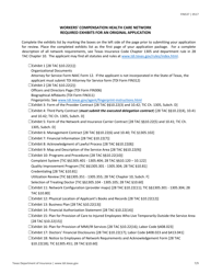 Form FIN537 Workers&#039; Compensation Health Care Network Application - Texas, Page 7