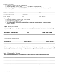 Form FIN531 Biographical Form and Certification of License Qualification Following a Change of Control - Texas, Page 2