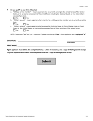 Form FIN594 Application for Residency Change to Texas - Texas, Page 3