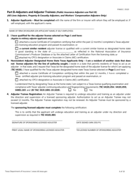 Form FIN602 Application for Individual Adjuster License - Texas, Page 4