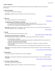 Form LAH310 Life and Health Transmittal Checklist and Certification Form - Texas, Page 2