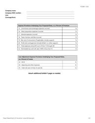 Form PC368 Exhibit F Expense Information for Workers&#039; Compensation and Mortgage Guaranty - Texas, Page 2