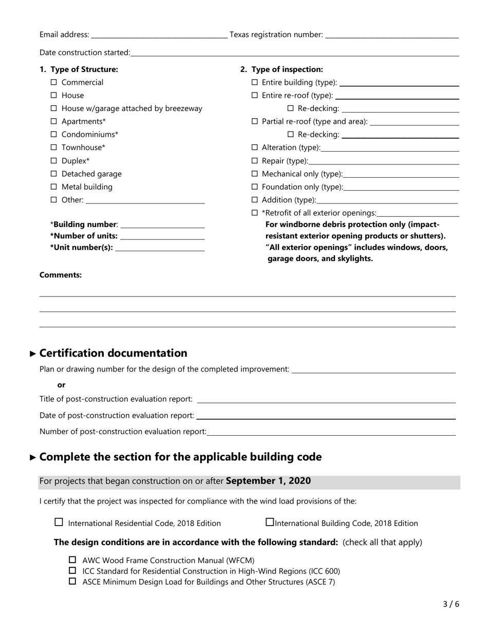 Form PC434 (WPI-2E) Application for Certificate of Compliance - Texas, Page 3