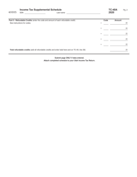 Form TC-40 Schedule A Income Tax Supplemental Schedule - Utah, Page 2