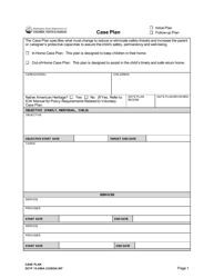 Document preview: DCYF Form 15-259A Case Plan - Washington