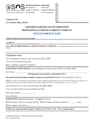 Amended Certificate of Formation - Professional Limited Liability Company - Washington, Page 3