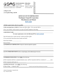 Articles of Incorporation - Washington Nonprofit Corporation Miscellaneous and Mutual - Washington, Page 4
