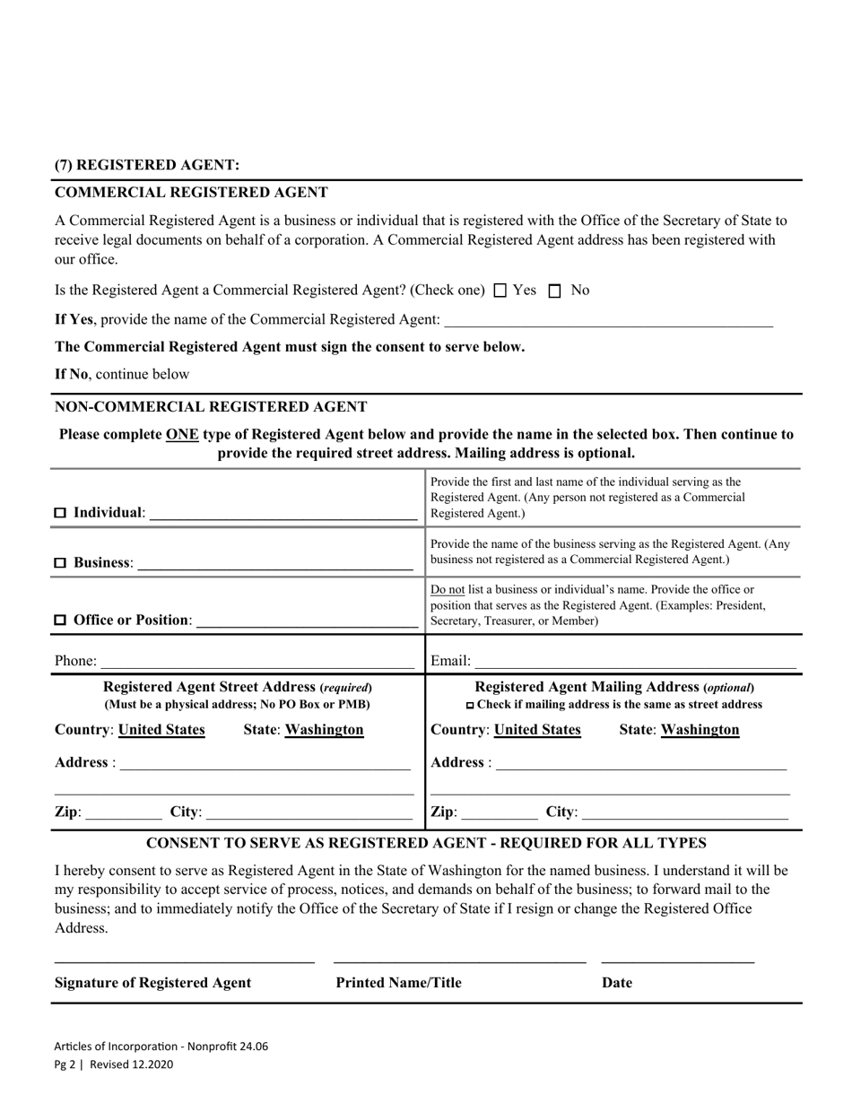 Articles of Incorporation - Washington Nonprofit Corporation Miscellaneous and Mutual - Washington, Page 5
