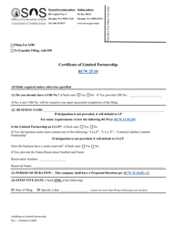 Certificate of Limited Partnership - Washington, Page 3