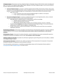 Articles of Incorporation - Washington Nonprofit Corporation - Washington, Page 2