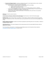 Certificate of Limited Liability Partnership - Washington, Page 2