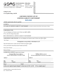 Amended Certificate of Limited Liability Partnership - Washington, Page 3