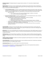 Amended Certificate of Formation - Limited Liability Company - Washington, Page 2