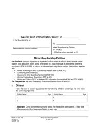 Form GDN M102 Minor Guardianship Petition - Washington