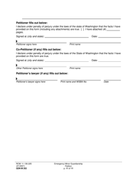 Form GDN M202 Emergency Minor Guardianship Petition - Washington, Page 11