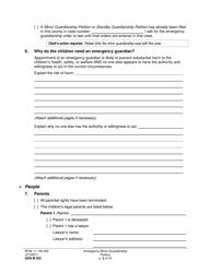 Form GDN M202 Emergency Minor Guardianship Petition - Washington, Page 3