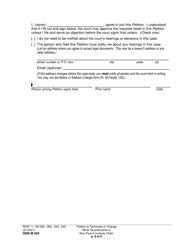 Form GDN M502 Petition to Terminate or Change Minor Guardianship or Non-parent Custody Order - Washington, Page 8