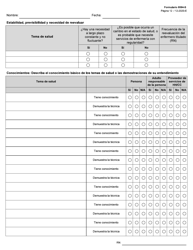 Formulario 8584-S Valoracion Integral De Enfermeria - Texas (Spanish), Page 12