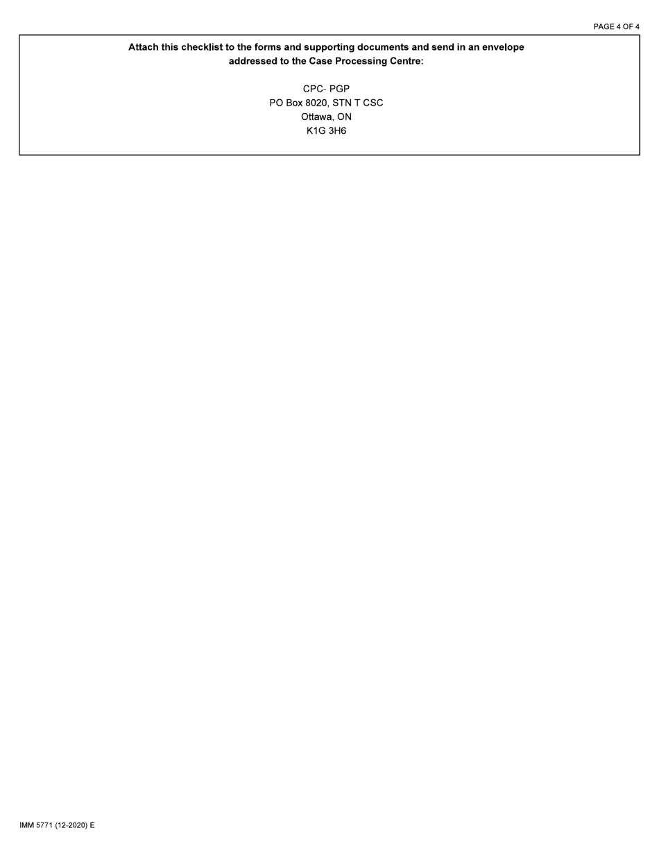 Form IMM5771 Document Checklist - Sponsor - for Parents and Grandparents - Canada, Page 4