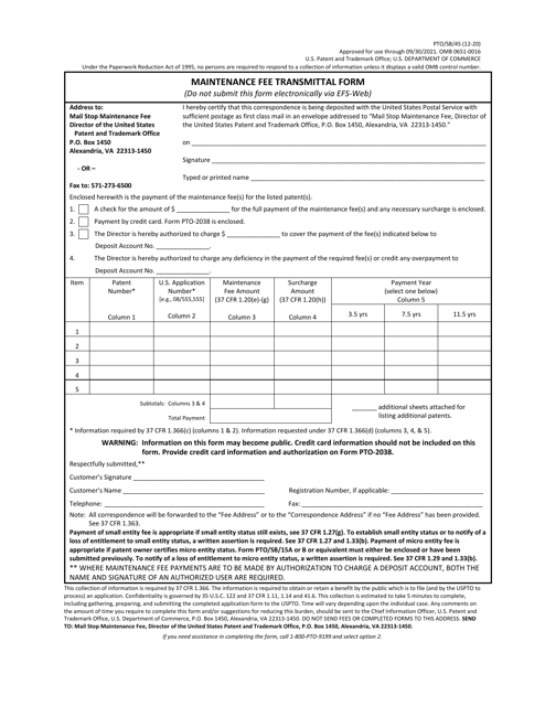 Form PTO/SB/45  Printable Pdf