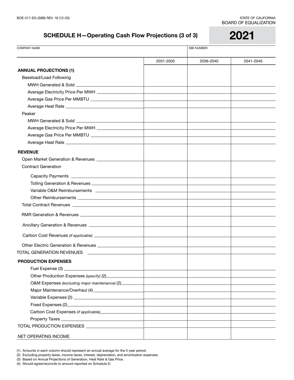 Form BOE-517-EG Property Statement - Electric Generation Companies - California, Page 16