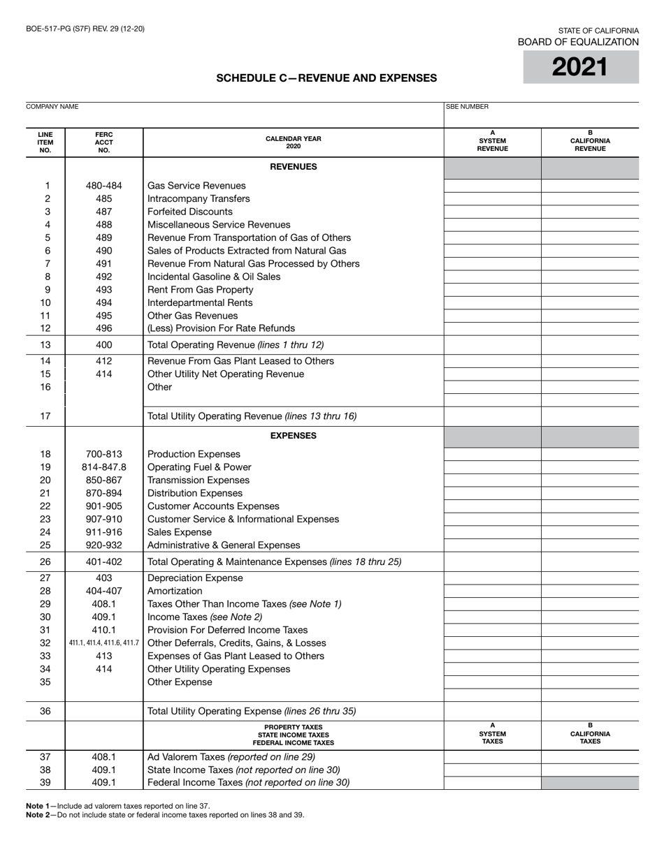 Form BOE-517-PG Property Statement - Intercounty Pipelines - Natural Gas Pipelines - California, Page 13