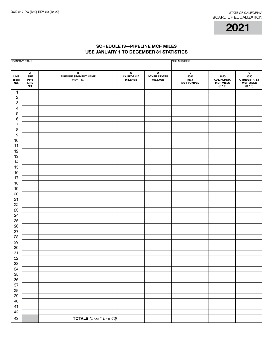 Form BOE-517-PG Property Statement - Intercounty Pipelines - Natural Gas Pipelines - California, Page 19