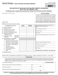 Form BOE-517-LE Property Statement - Local Exchange Telephone Companies - California