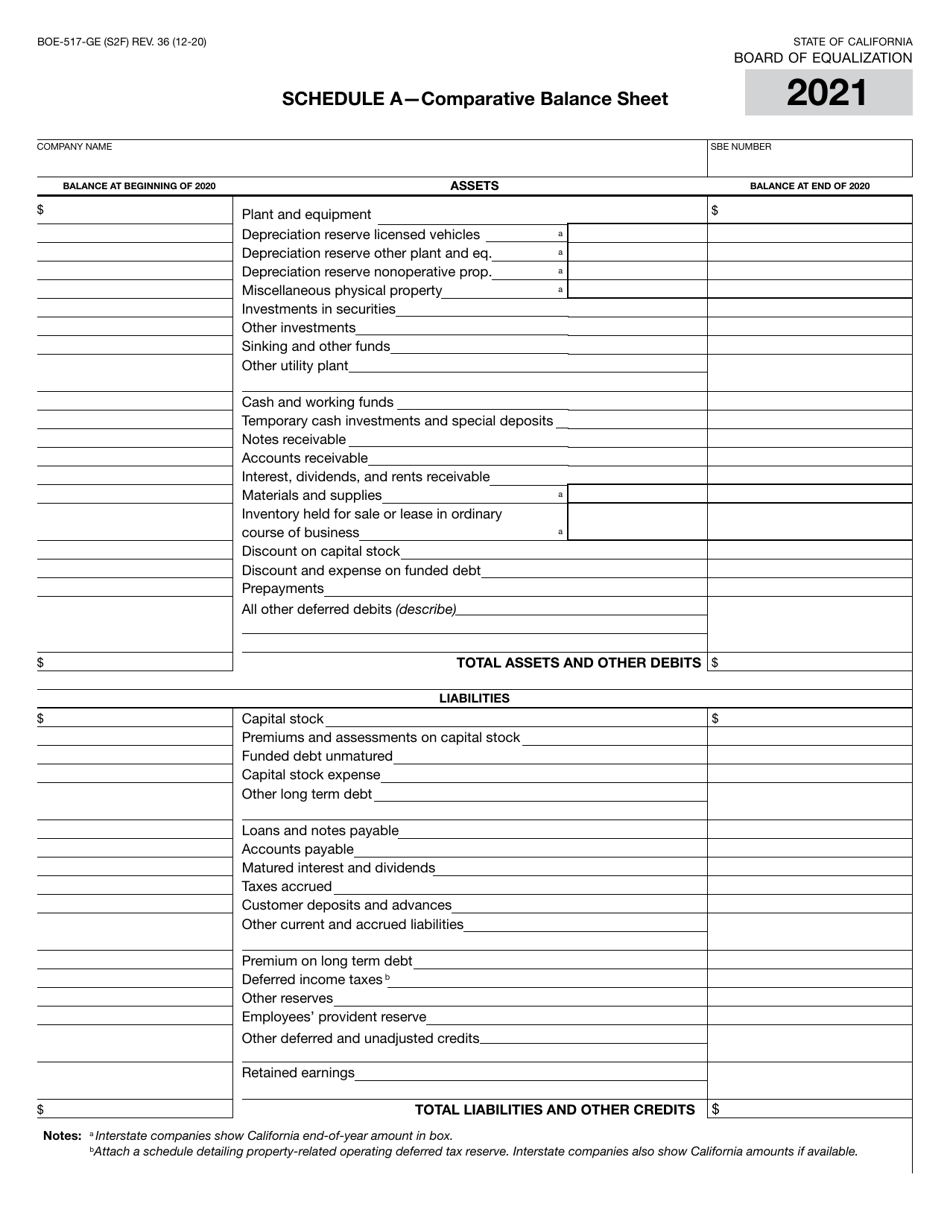 Form BOE-517-GE Property Statement - Gas and / or Electric Companies - California, Page 3