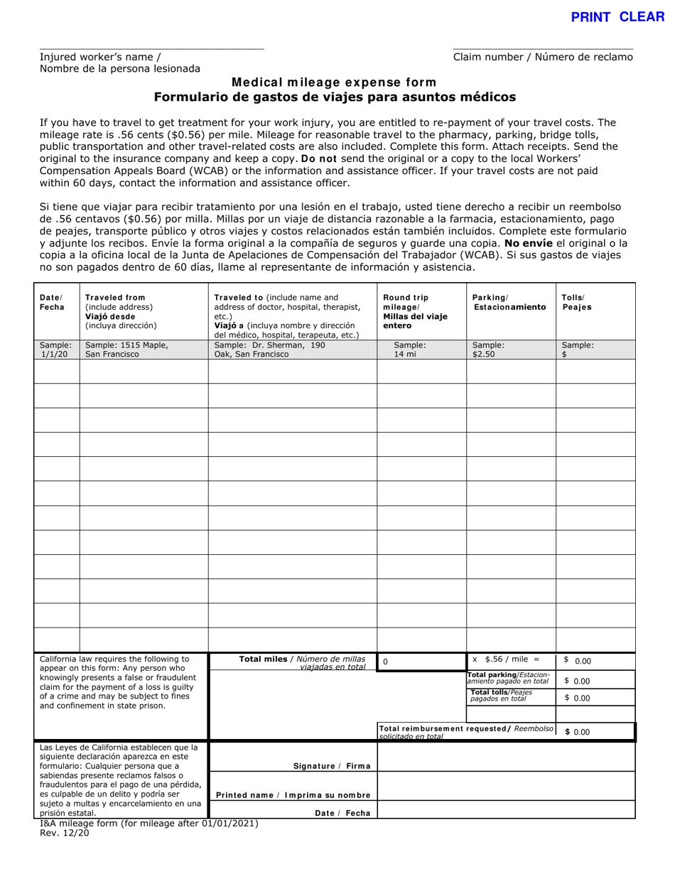 2024 Medical Mileage Magda Roselle