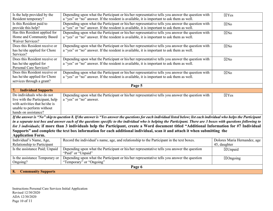 Instructions for Form PCA-08 Personal Care Services Initial Application - Alaska, Page 10