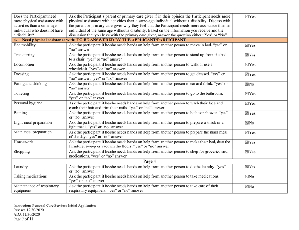 Instructions for Form PCA-08 Personal Care Services Initial Application - Alaska, Page 7