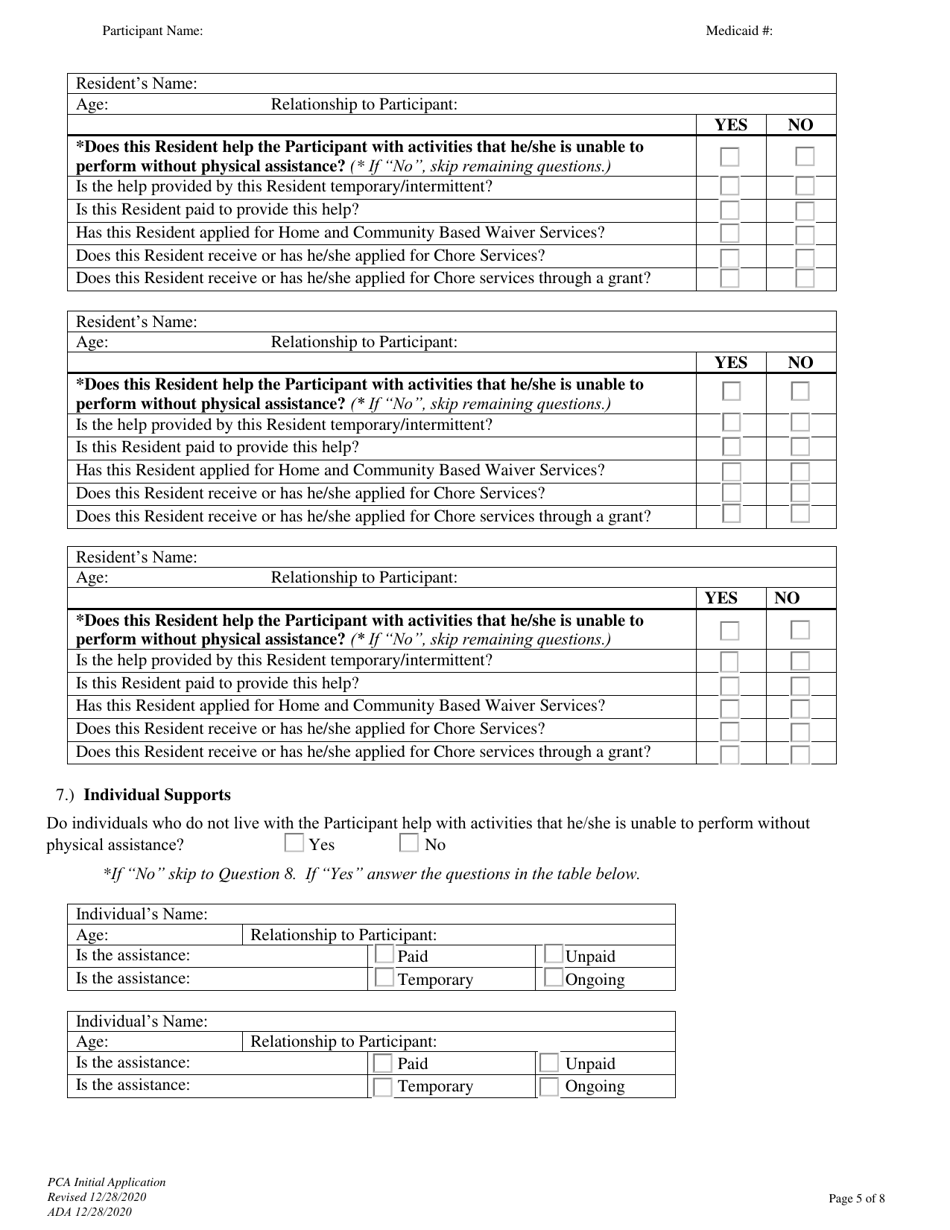 Form PCS-08 Personal Care Services Initial Application - Alaska, Page 5