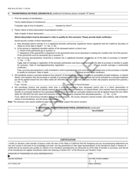 Form BOE-58-G Claim for Reassessment Exclusion for Transfer From Grandparent to Grandchild - Sample - California, Page 2
