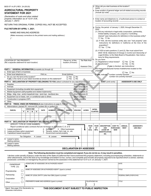 Form BOE-571-A 2021 Printable Pdf