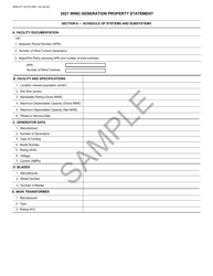Form BOE-571-W Wind Generation Property Statement - Sample - California, Page 3