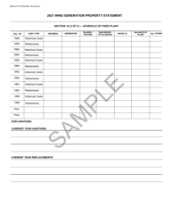 Form BOE-571-W Wind Generation Property Statement - Sample - California, Page 9